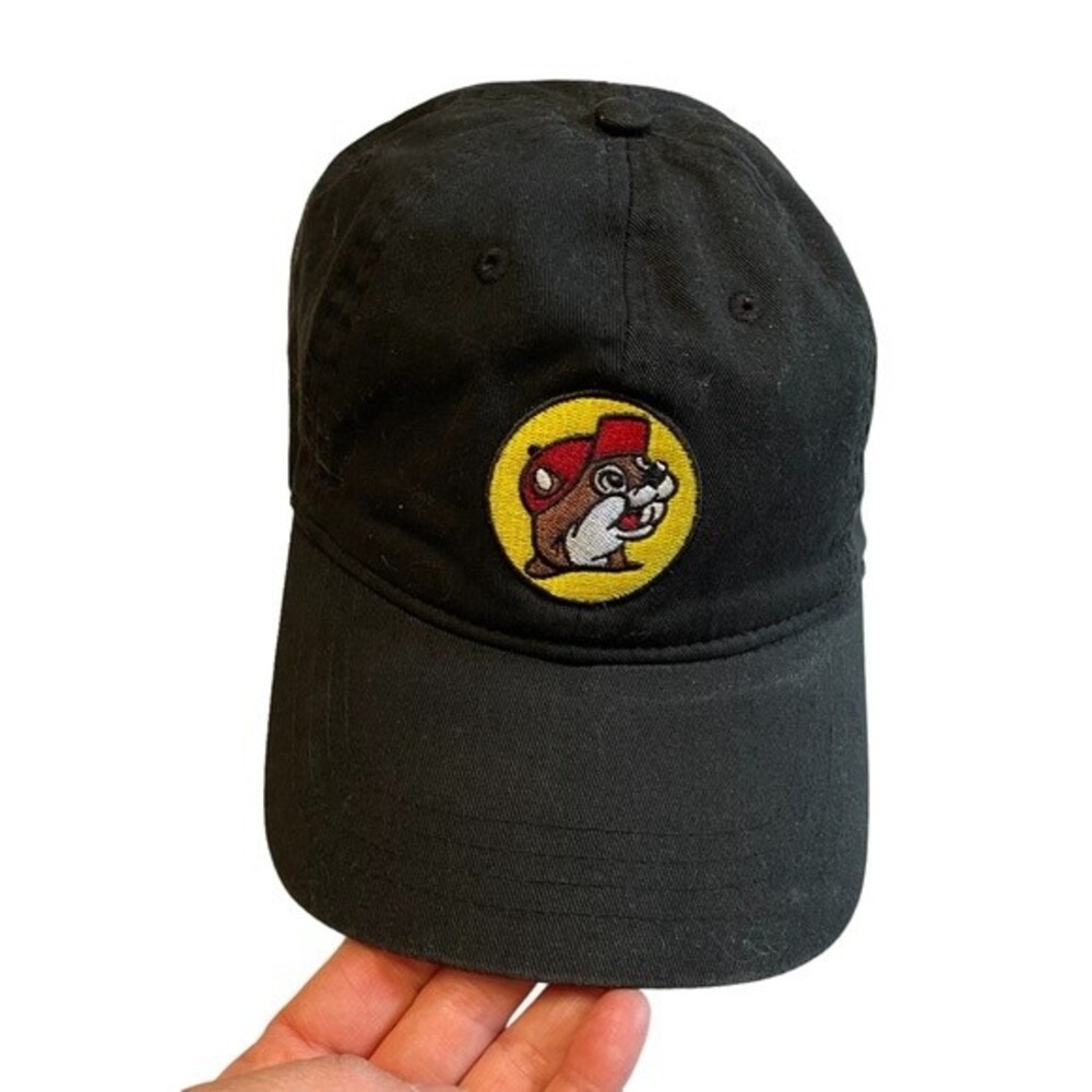 Bucc-ee's beaver black unisex baseball adjustible cap hat